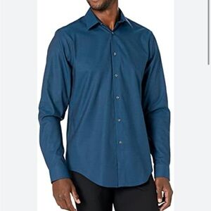 NWOT Cotton Herringbone Slim Fit Dress Shirt